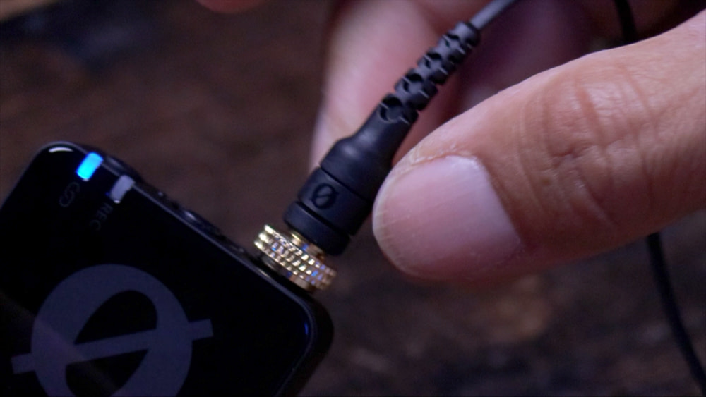 Rode Wirepess PRO-10 Rosca de seguridad en el transmisor del rode Wireless PRO