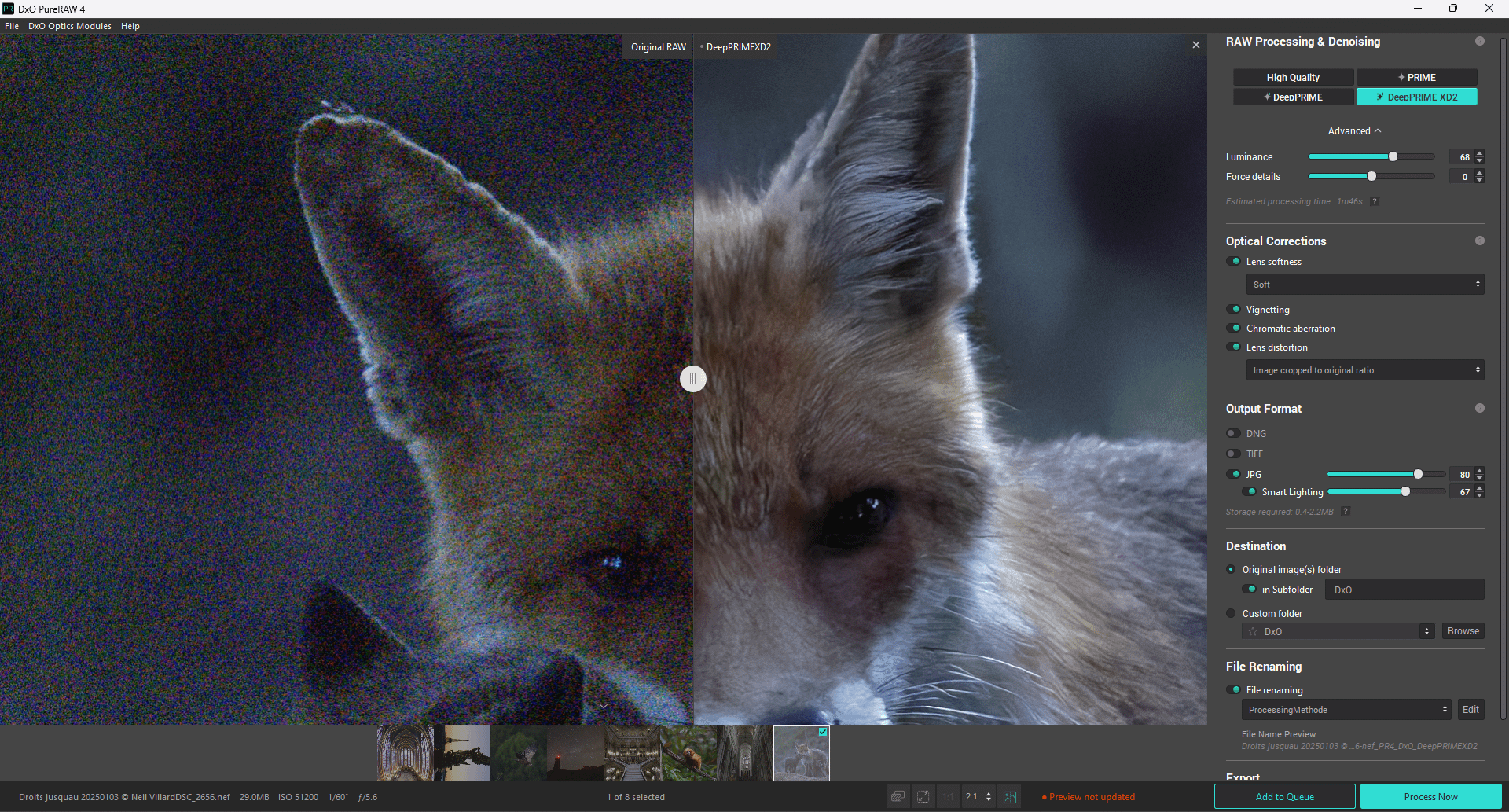 Antes y despues pureraw4